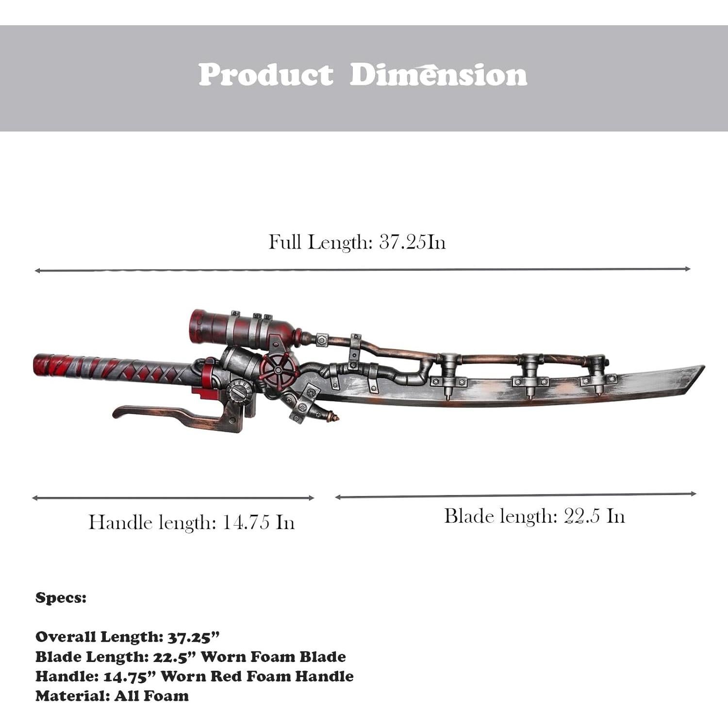 F-Out Shishkebab Foam Melee Sword Replica | 37.25” Collectible Cosplay Prop | Safe LARP Weapon for Display & Costume | Post-Apocalyptic Game Memorabilia