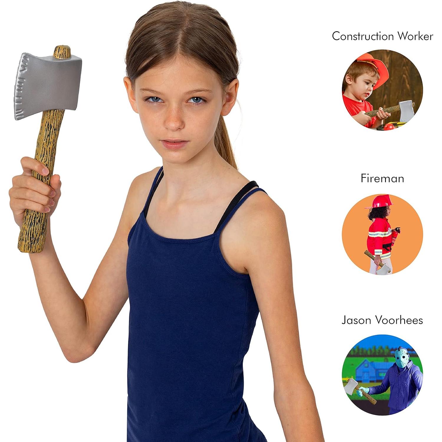 Hacha Juguete Skeleteen para Disfraz de Leñador 29,66 cm