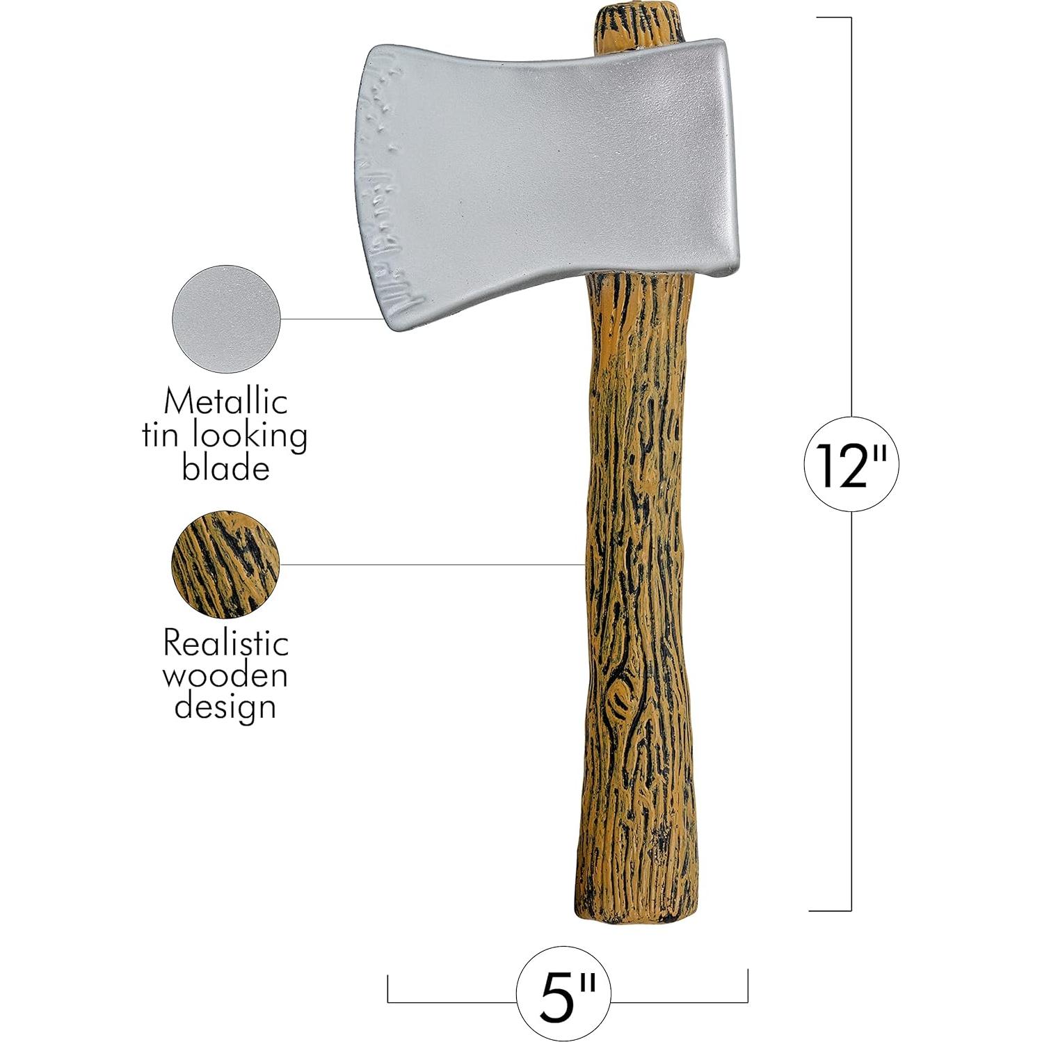 Hacha Juguete Skeleteen para Disfraz de Leñador 29,66 cm