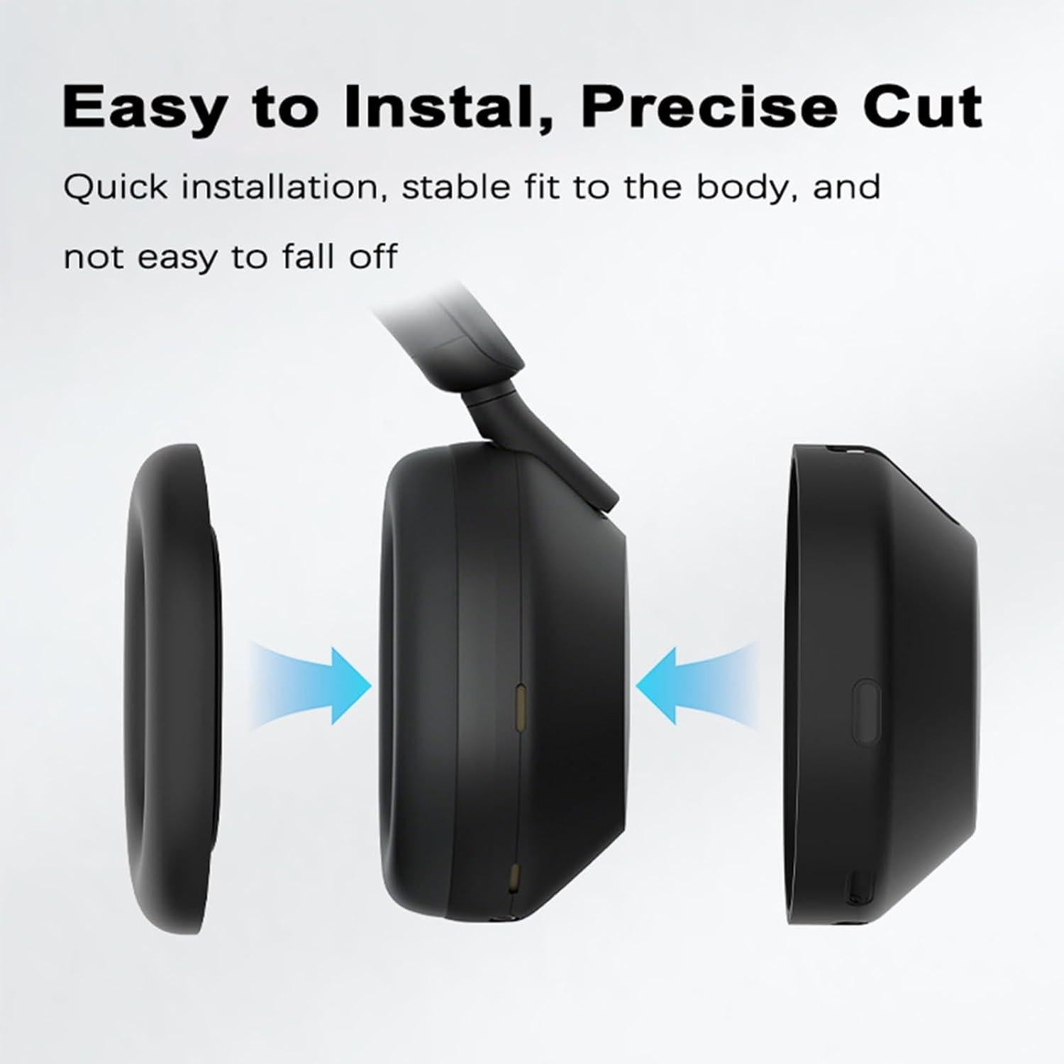 Funda de Silicona Antideslizante TEHAOUU para Auriculares WH-1000XM6 Beige