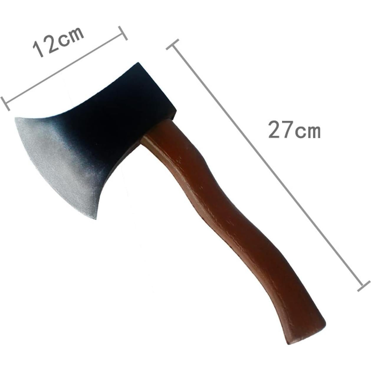 Disfraz de leñador con hacha de espuma negra para fiestas