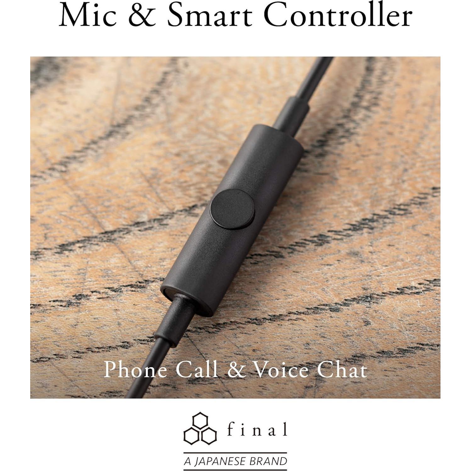 Auriculares in-ear Final E2000C con micrófono, plata mate