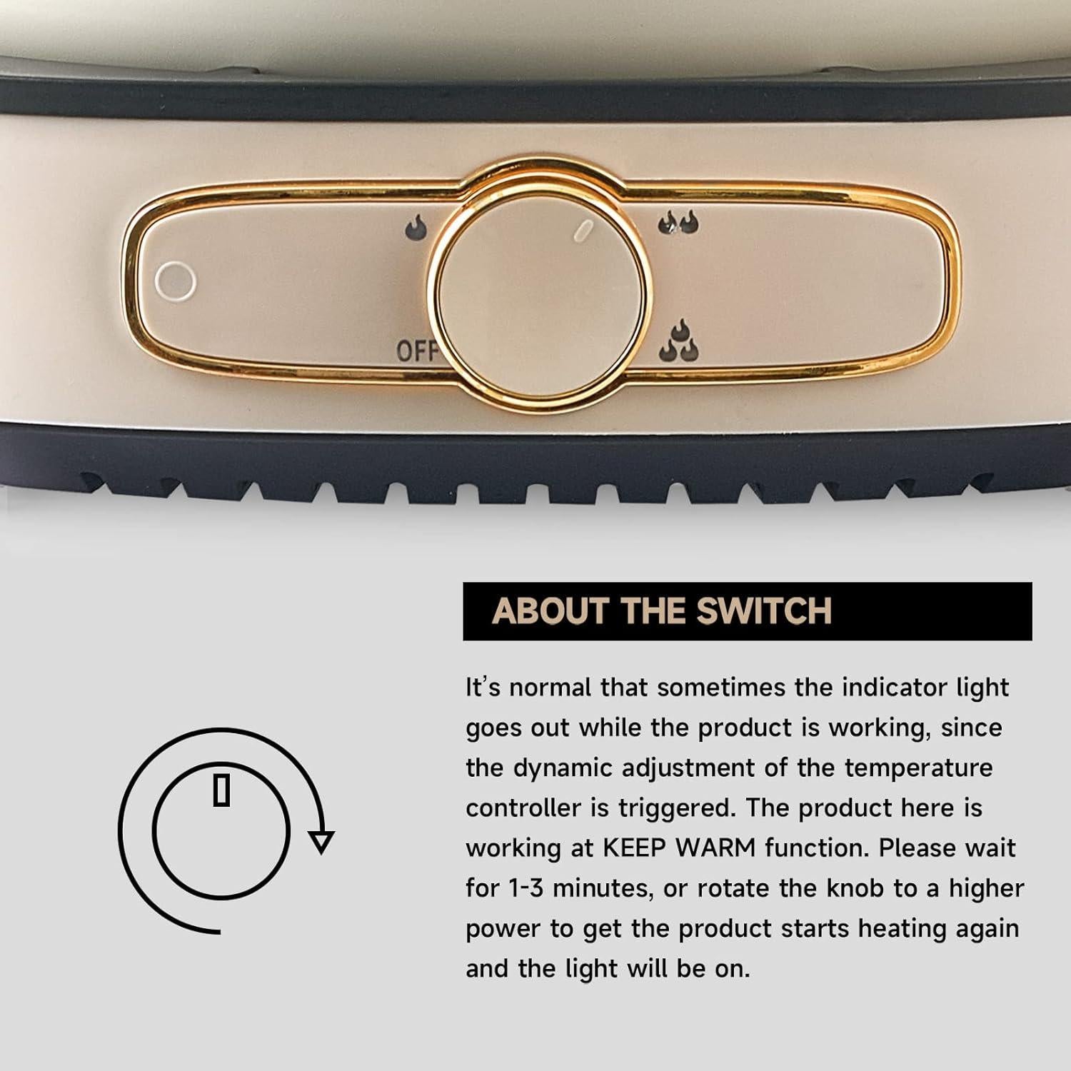 Olla eléctrica Dezin Shabu Shabu 5L con tapa de vidrio