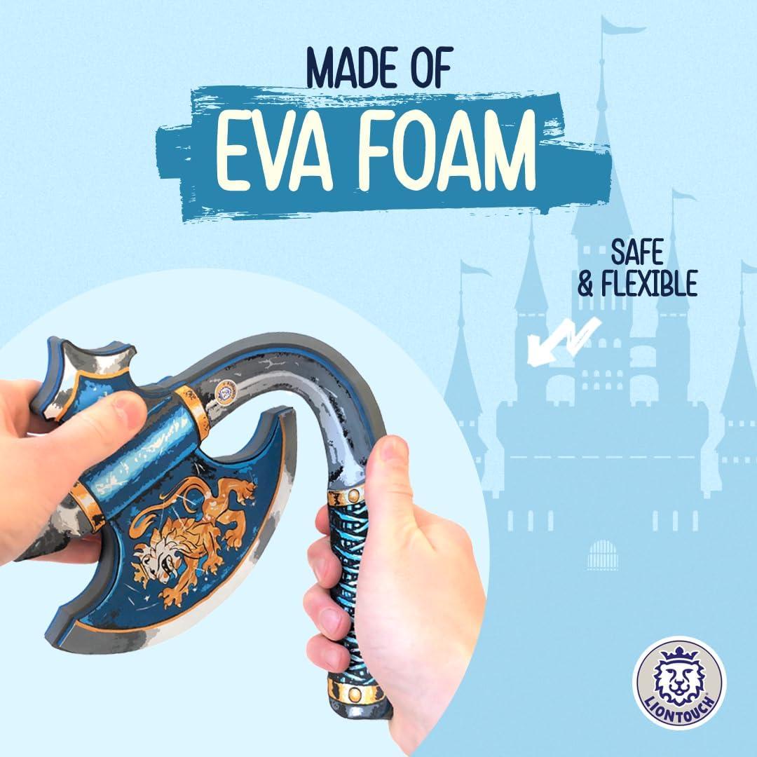 Hacha Noble Caballero Liontouch Azul 39x17 cm para Niños