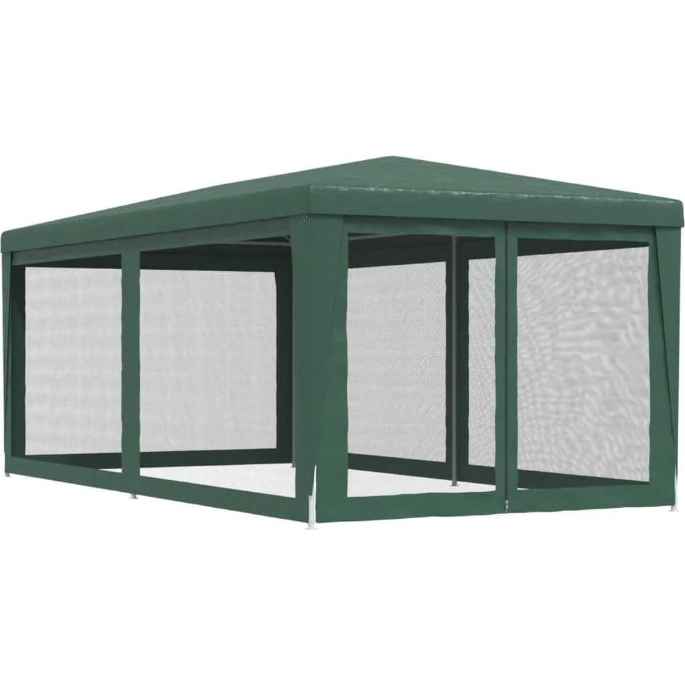 Carpa de Fiesta ANYCHOLE Verde 2.96x6.04m con 6 Paredes