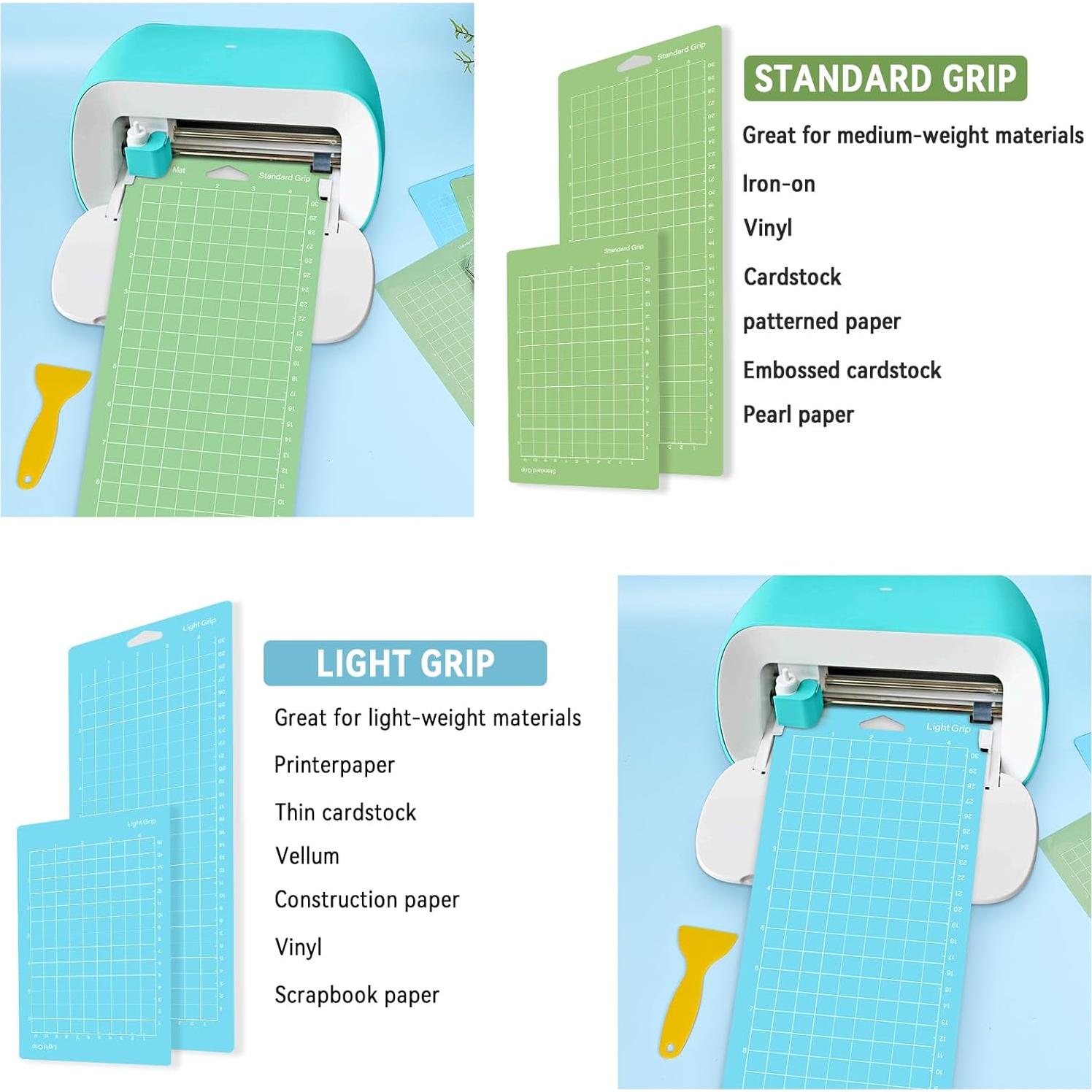 Paquete de 8 Tapetes de Corte IModeur para Cricut Joy 11.43x30.48cm