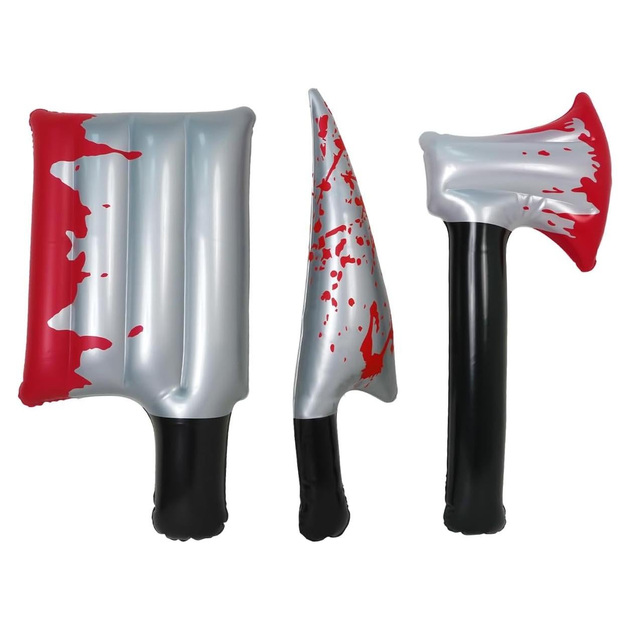 Juego de 3 Armas Inflables Halloween Ou Shen - Cuchillo, Hacha y Chef