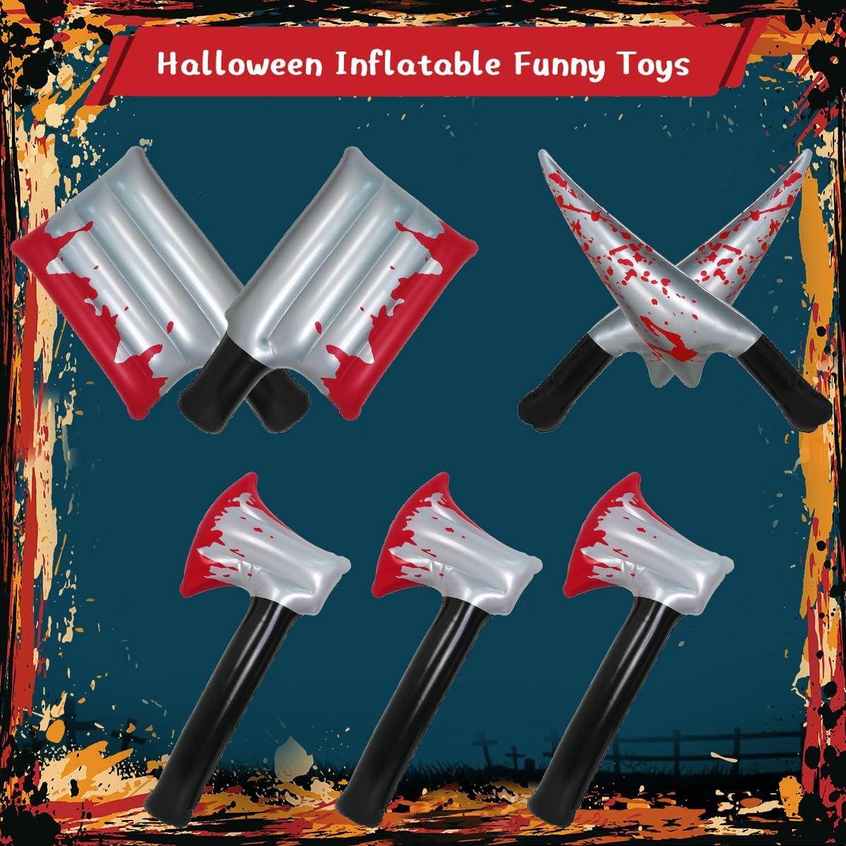 Juego de 3 Armas Inflables Halloween Ou Shen - Cuchillo, Hacha y Chef