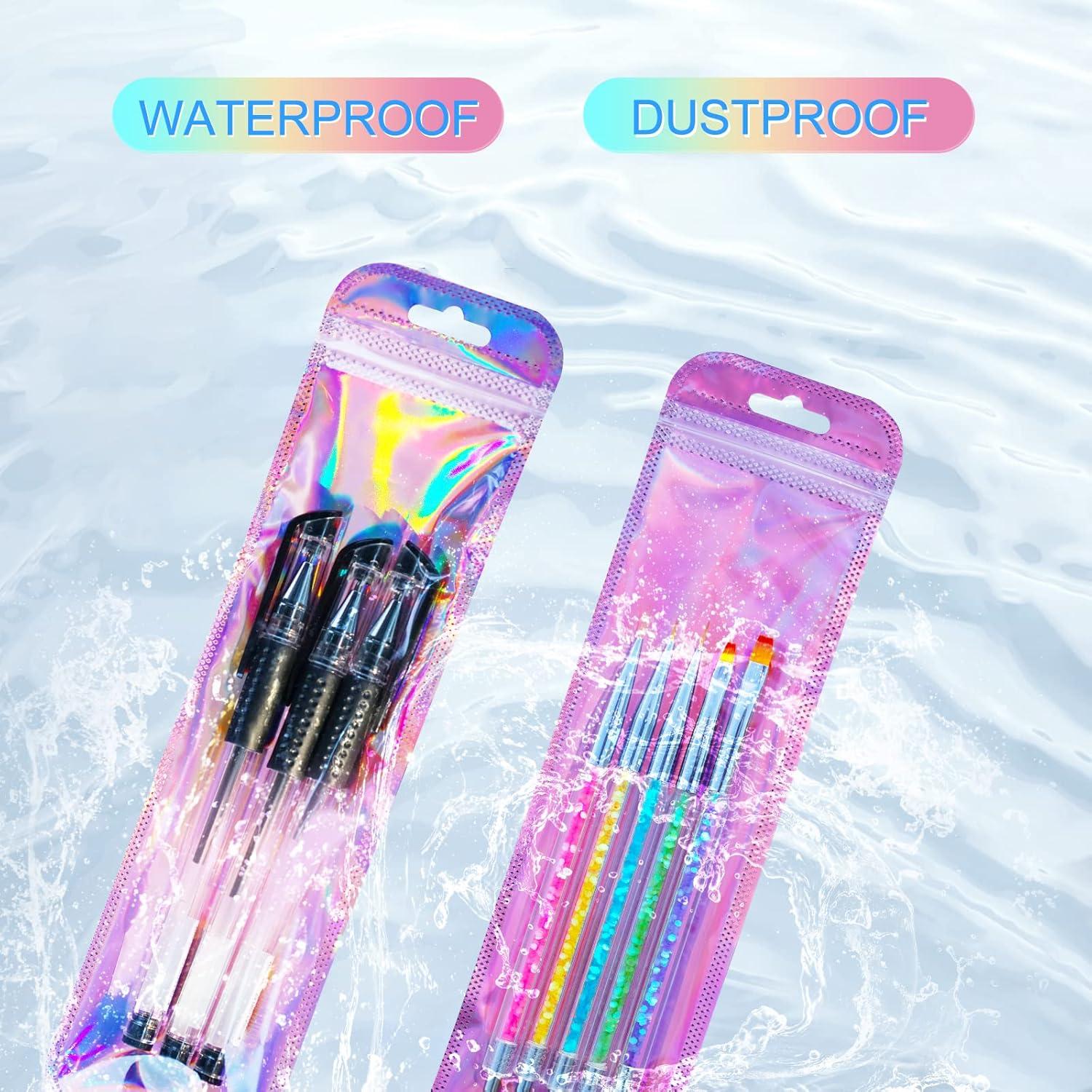 100 Bolsas de Empaque Holográficas Lokyango 6.5x24 cm Reutilizables