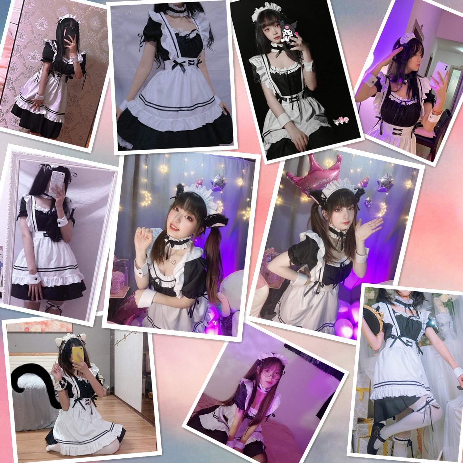 Disfraz de Sirvienta Lolita Anime Wannsee con Accesorios