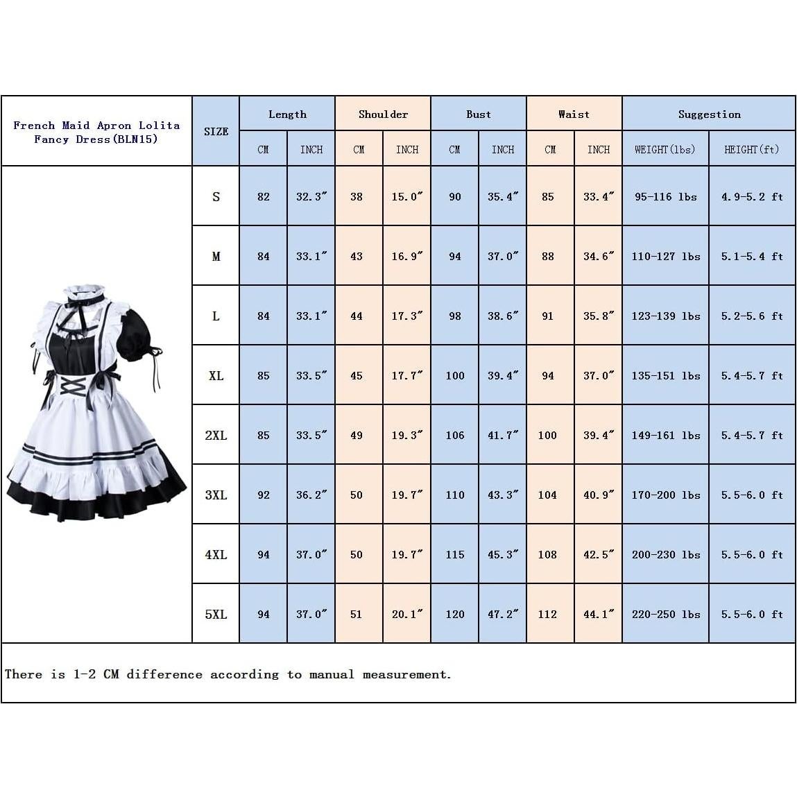 Disfraz de Sirvienta Lolita Anime Wannsee con Accesorios