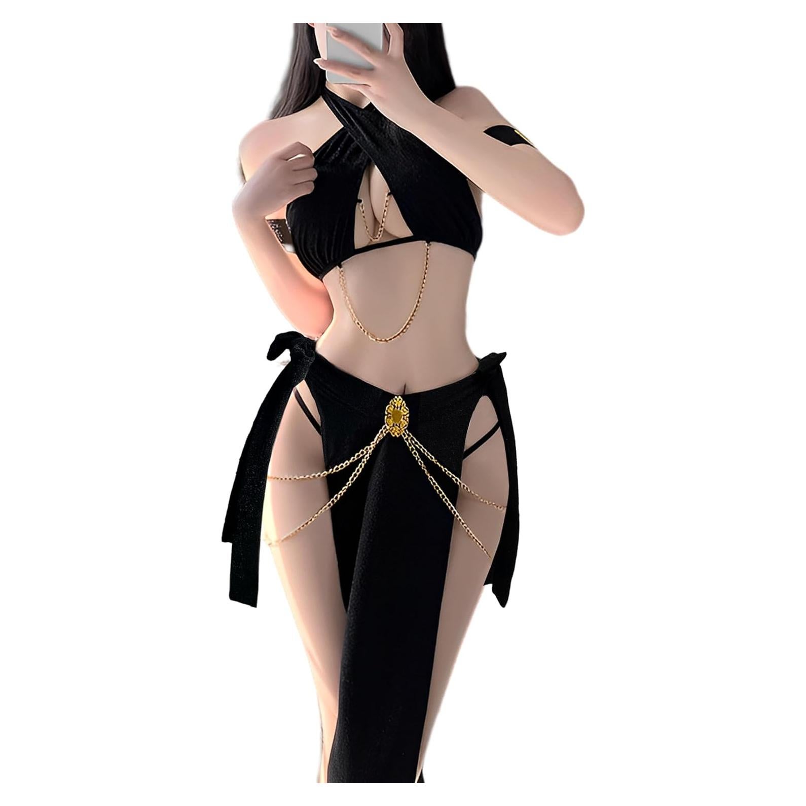 Traje de Cosplay Egipcio Paloli para Mujeres con Top y Falda