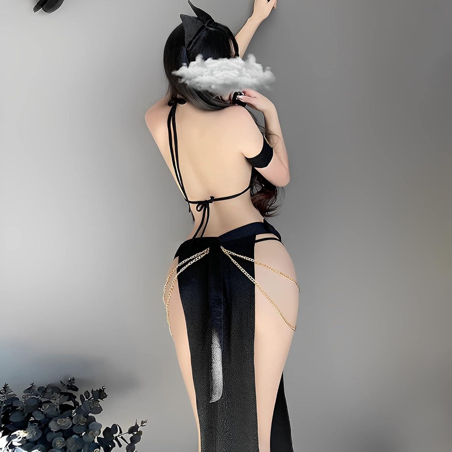 Traje de Cosplay Egipcio Paloli para Mujeres con Top y Falda