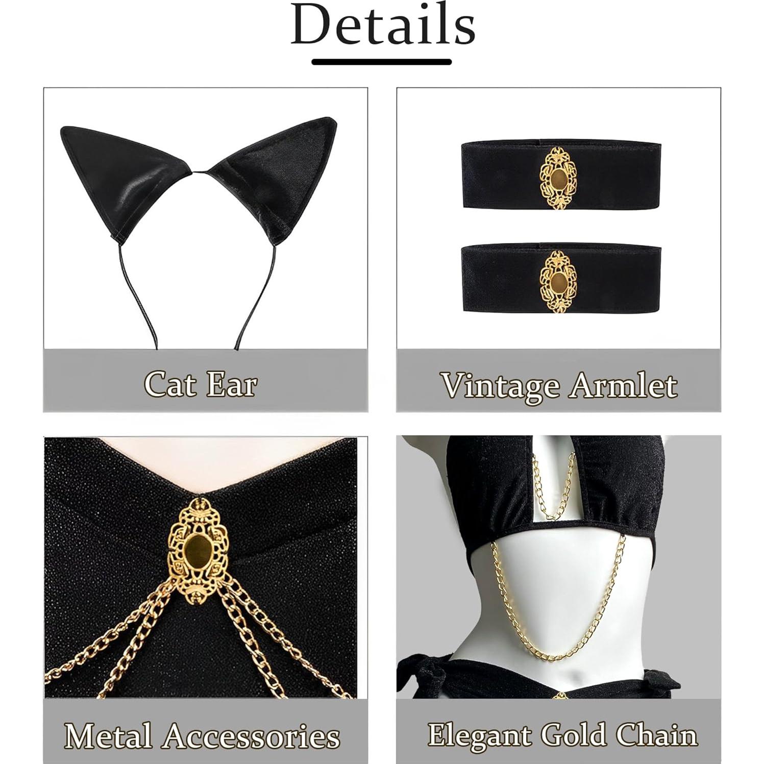 Traje de Cosplay Egipcio Paloli para Mujeres con Top y Falda