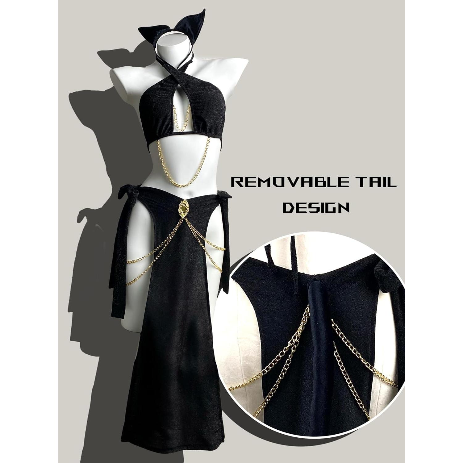 Traje de Cosplay Egipcio Paloli para Mujeres con Top y Falda