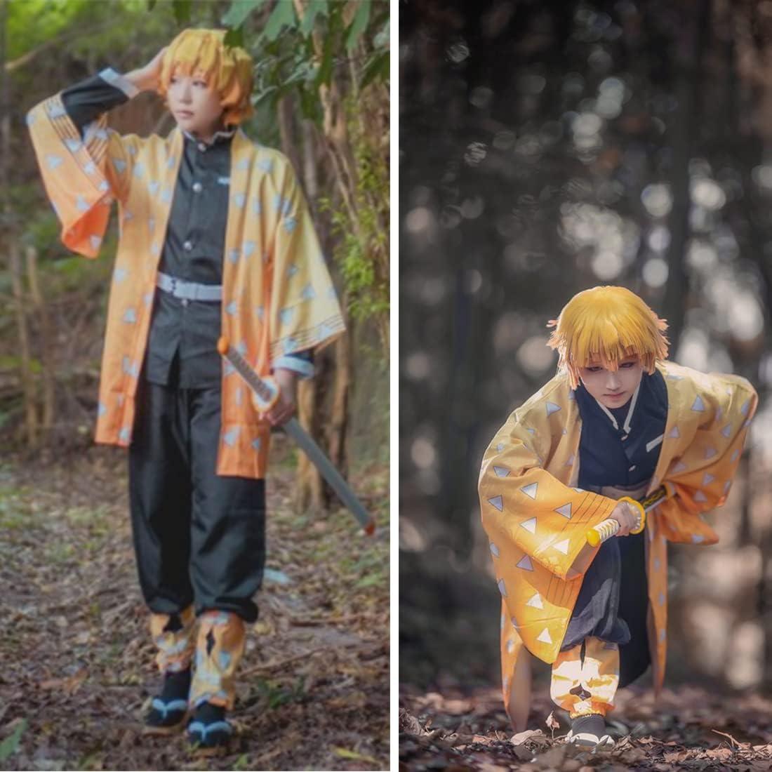 Disfraz Cosplay Anime Rengoku Kimono Unisex Mediano