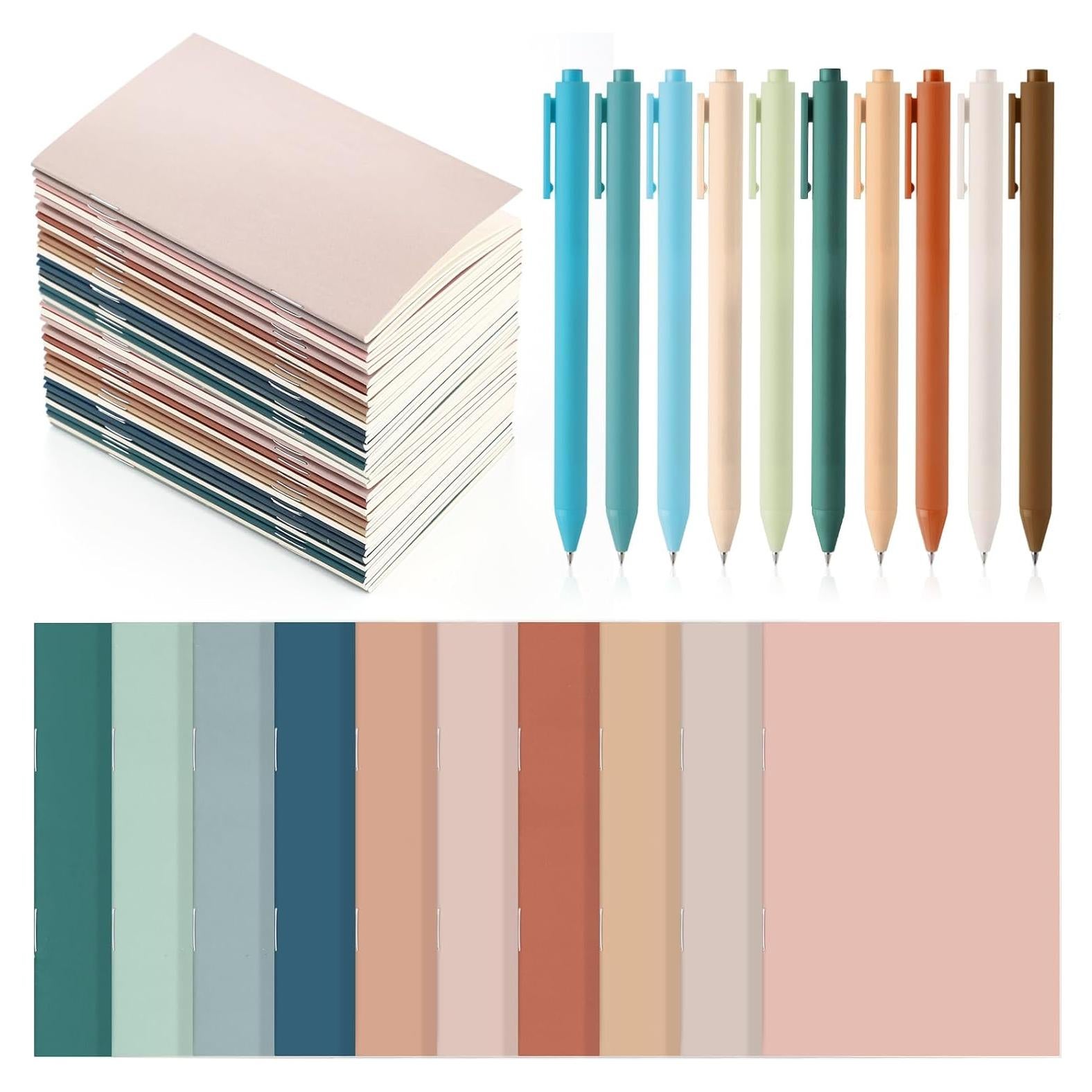 Set de 20 Mini Cuadernos y Bolígrafos Eaasty - Color Sanación