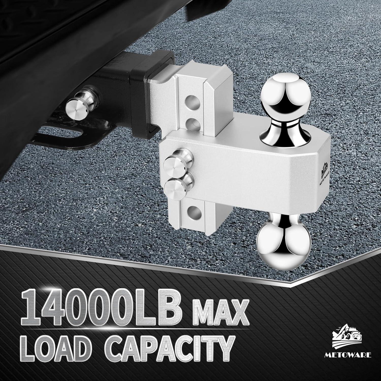 Enganche de Remolque Ajustable METOWARE Aluminio 10.16 cm