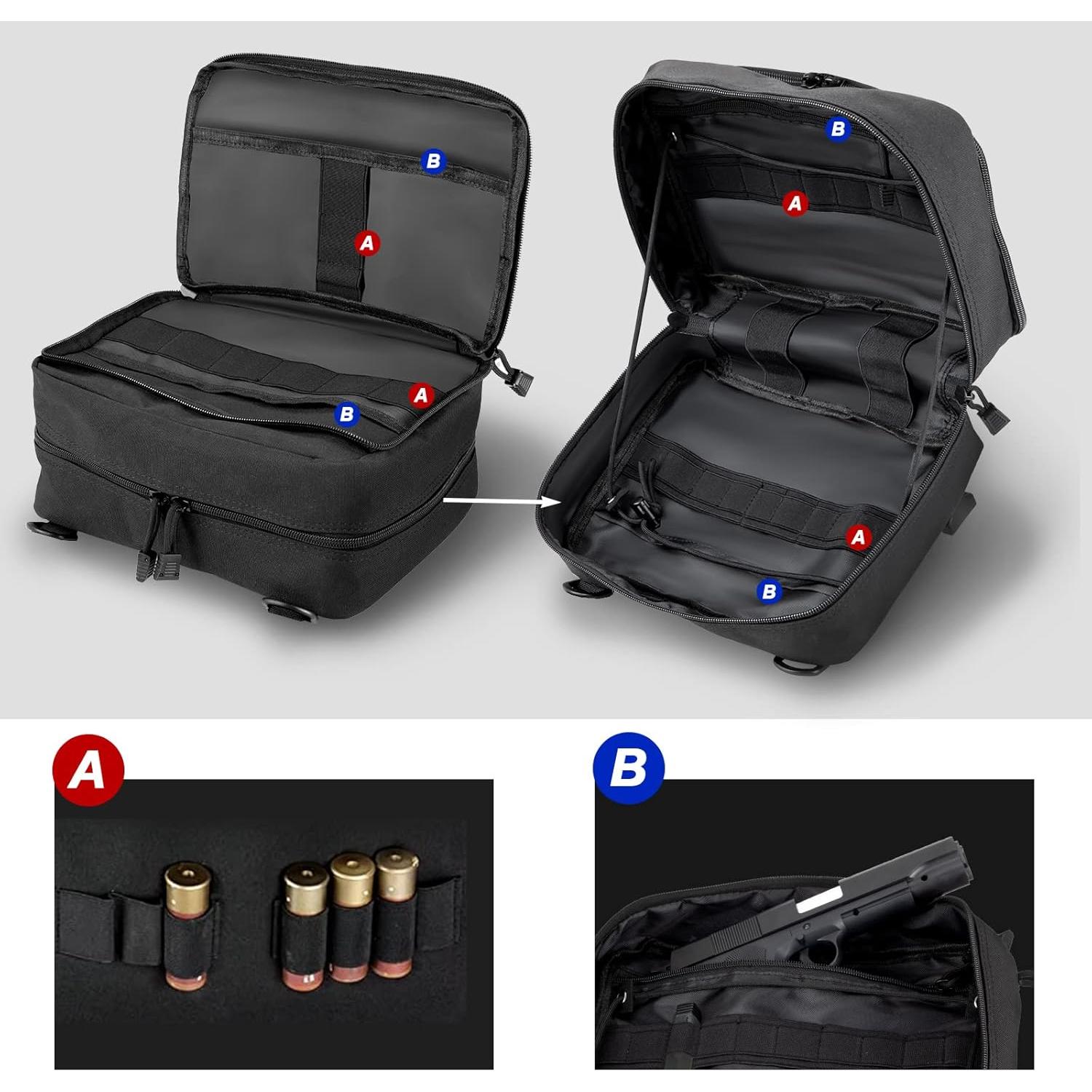 Bolsa Administrativa Molle Grande Jueachy 29x20x12.7cm Negra