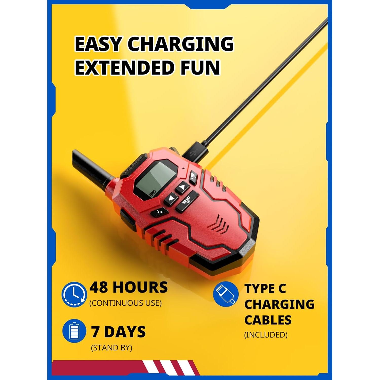 Walkie Talkies Recargables Inspireyes 2 Paquete Niños 4.83 km