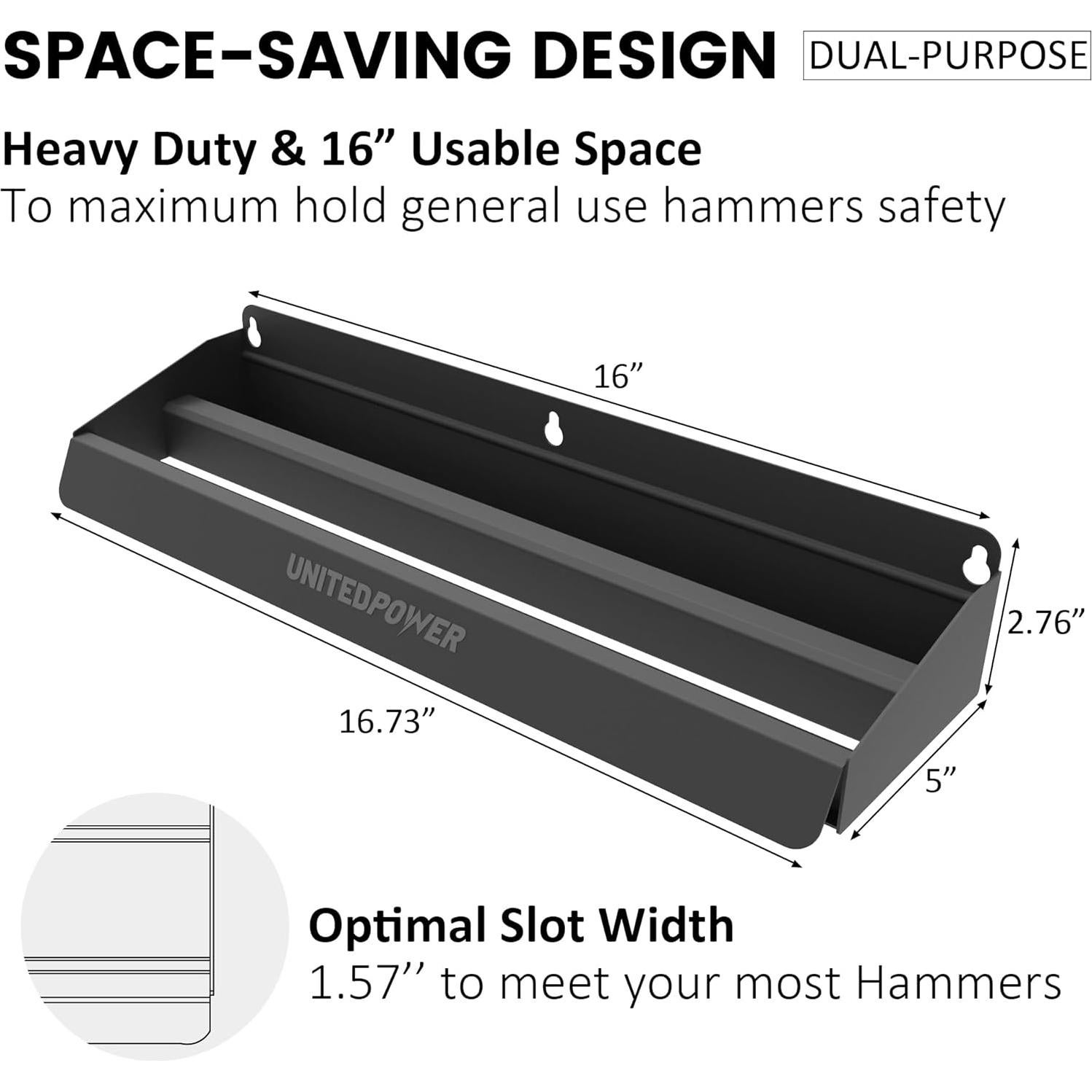 Soporte para Martillo Montado en Pared UnitedPower - Negro