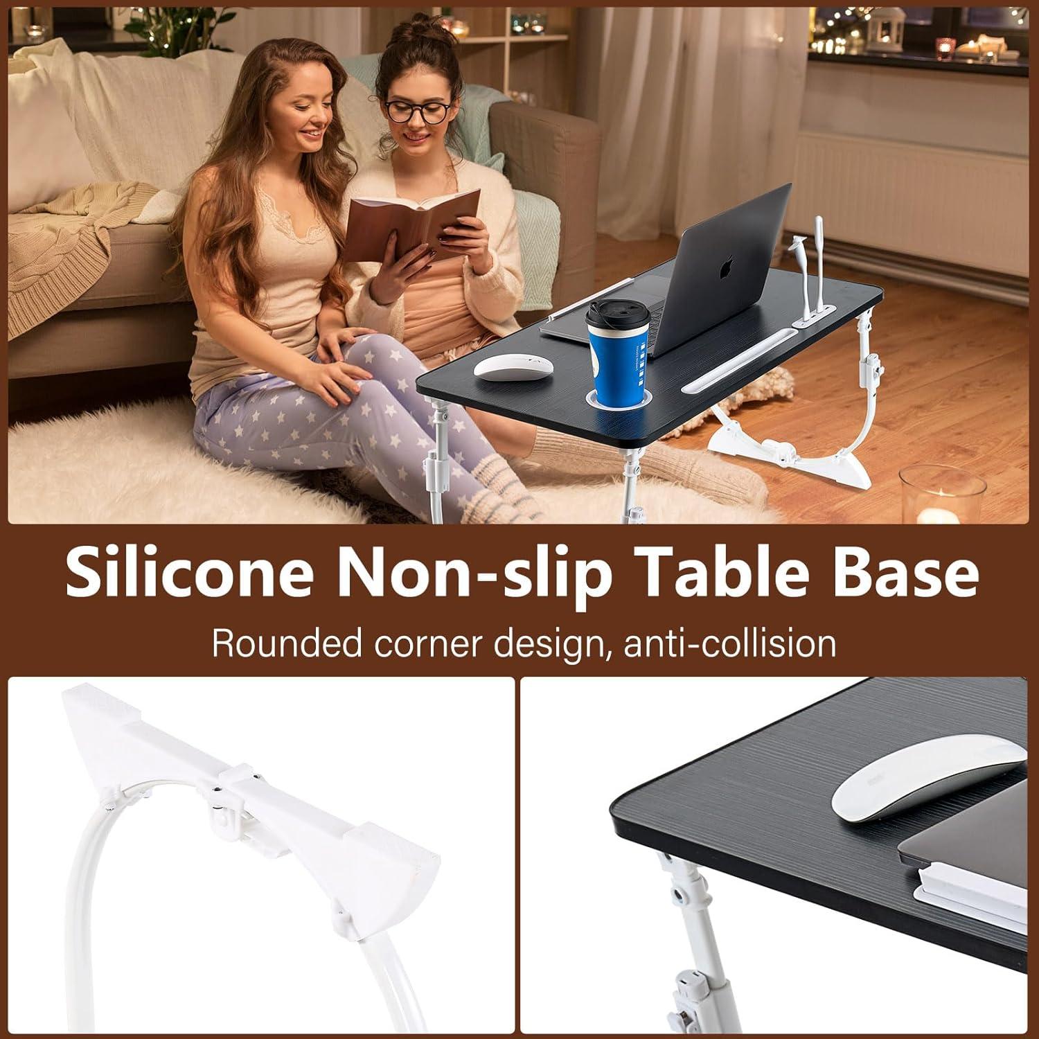 Escritorio de Cama Ajustable BYMECOST con Puertos USB y Cajón