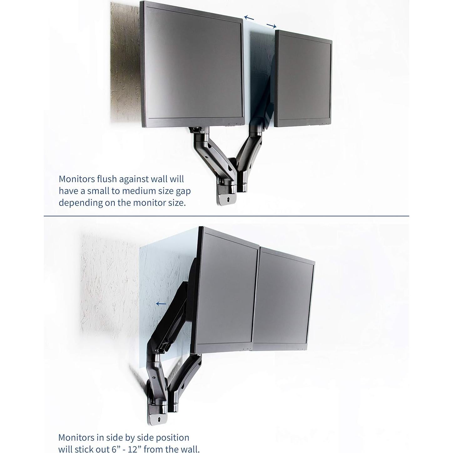 Soporte de Pared Doble para Monitor VIVO MOUNT-V002G 17-32"