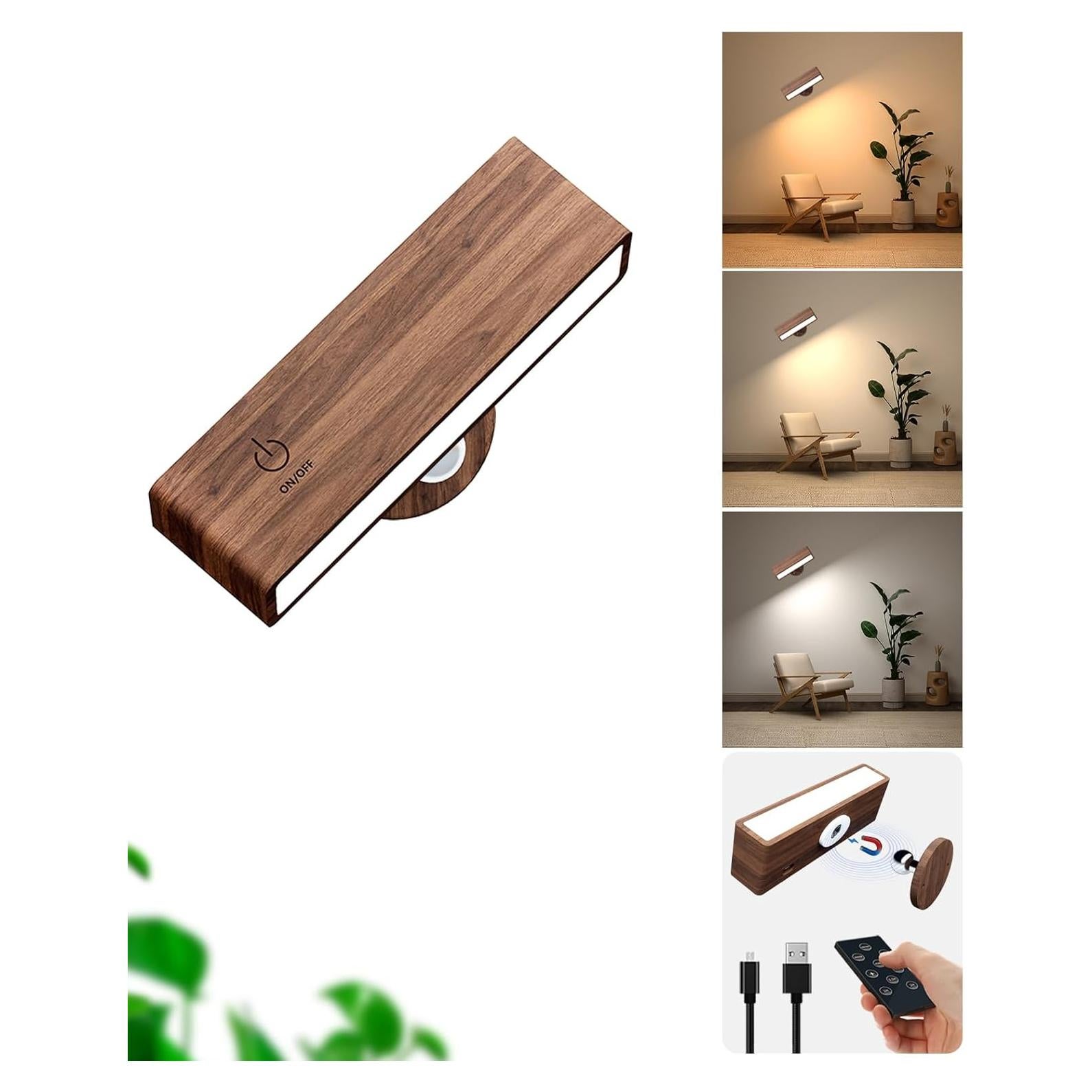 Aplique de Pared Inalámbrico YiLaie con Control Remoto 3 Colores