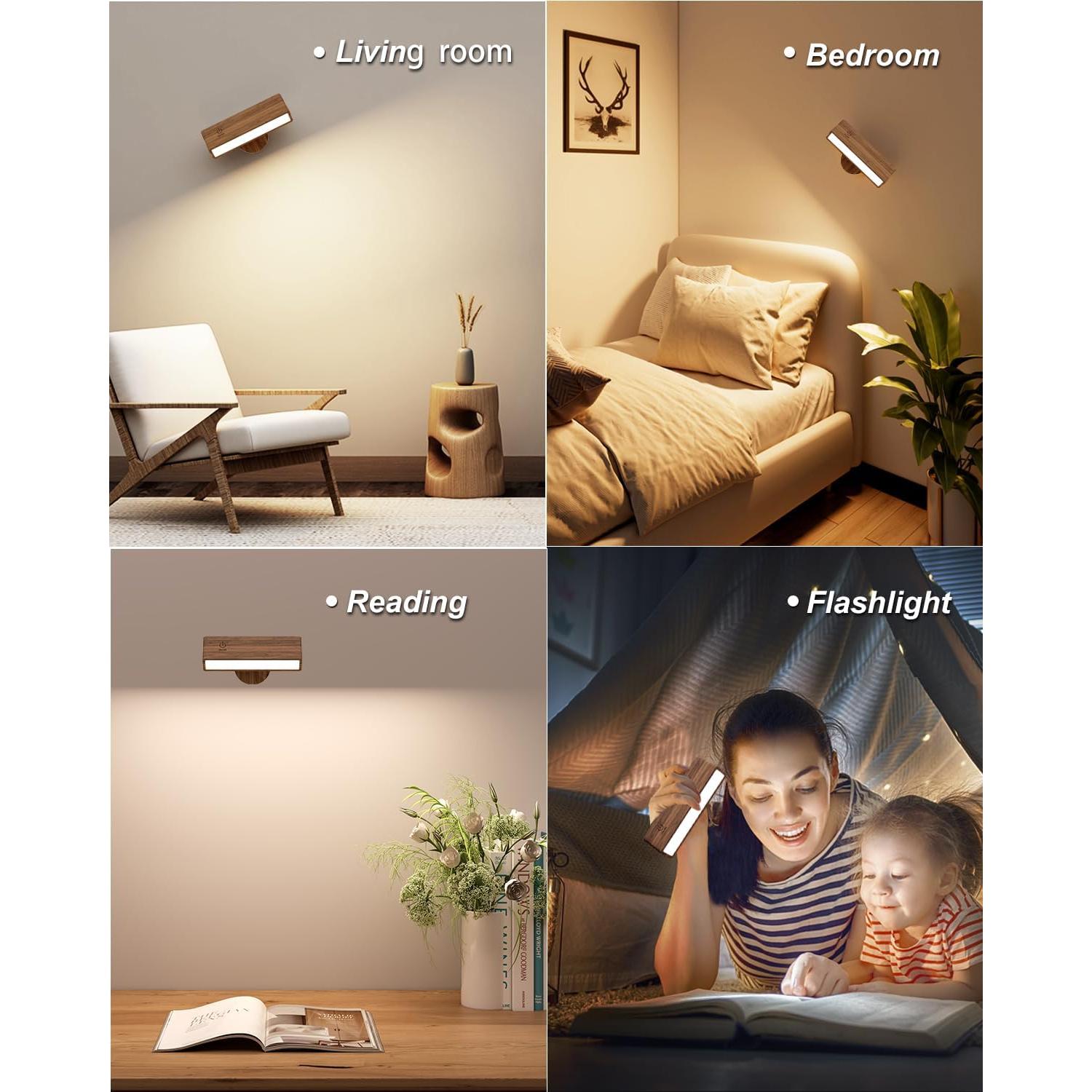 Aplique de Pared Inalámbrico YiLaie con Control Remoto 3 Colores