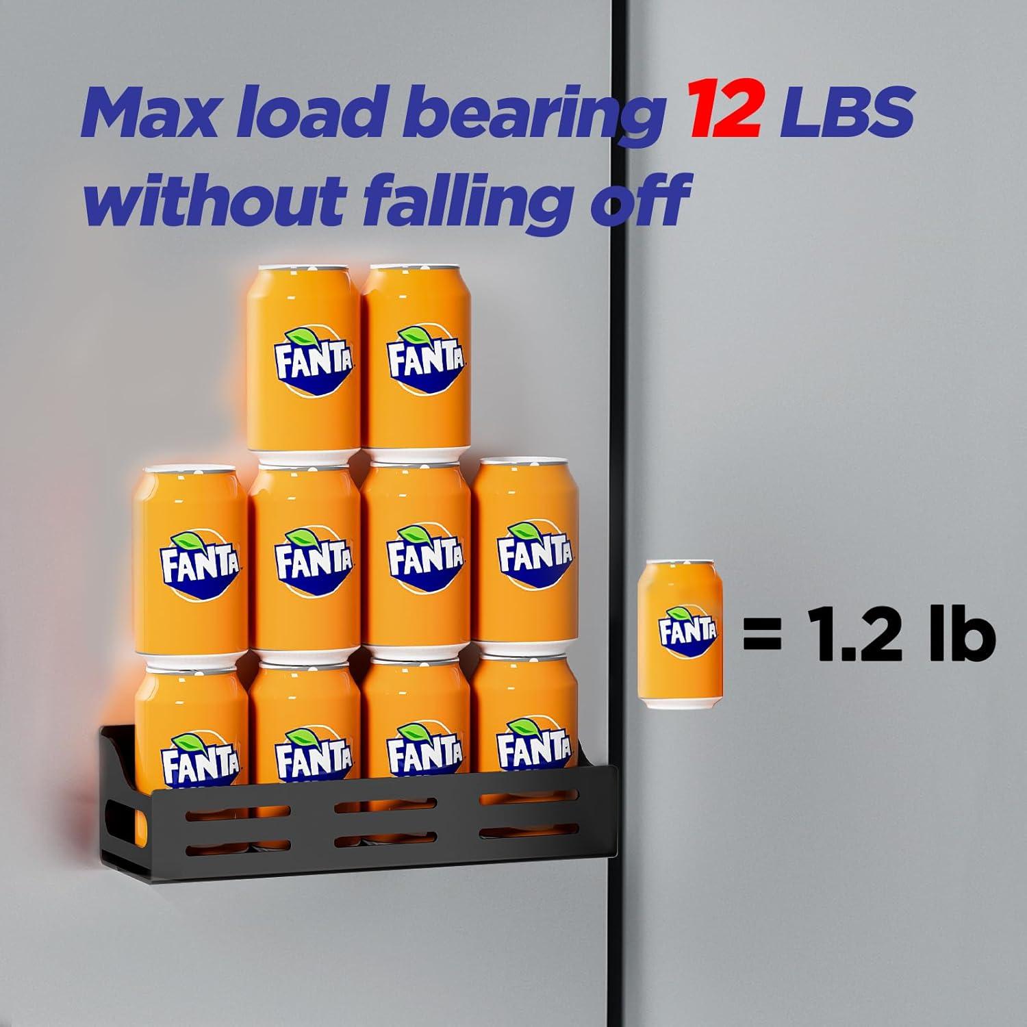 Estante Magnético para Especias Carwiner 4 Paquete Negro