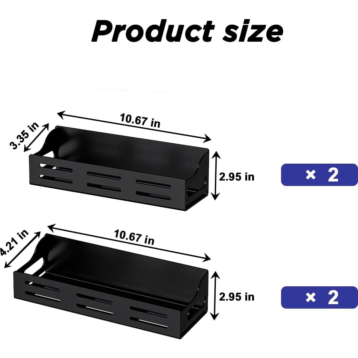 Estante Magnético para Especias Carwiner 4 Paquete Negro
