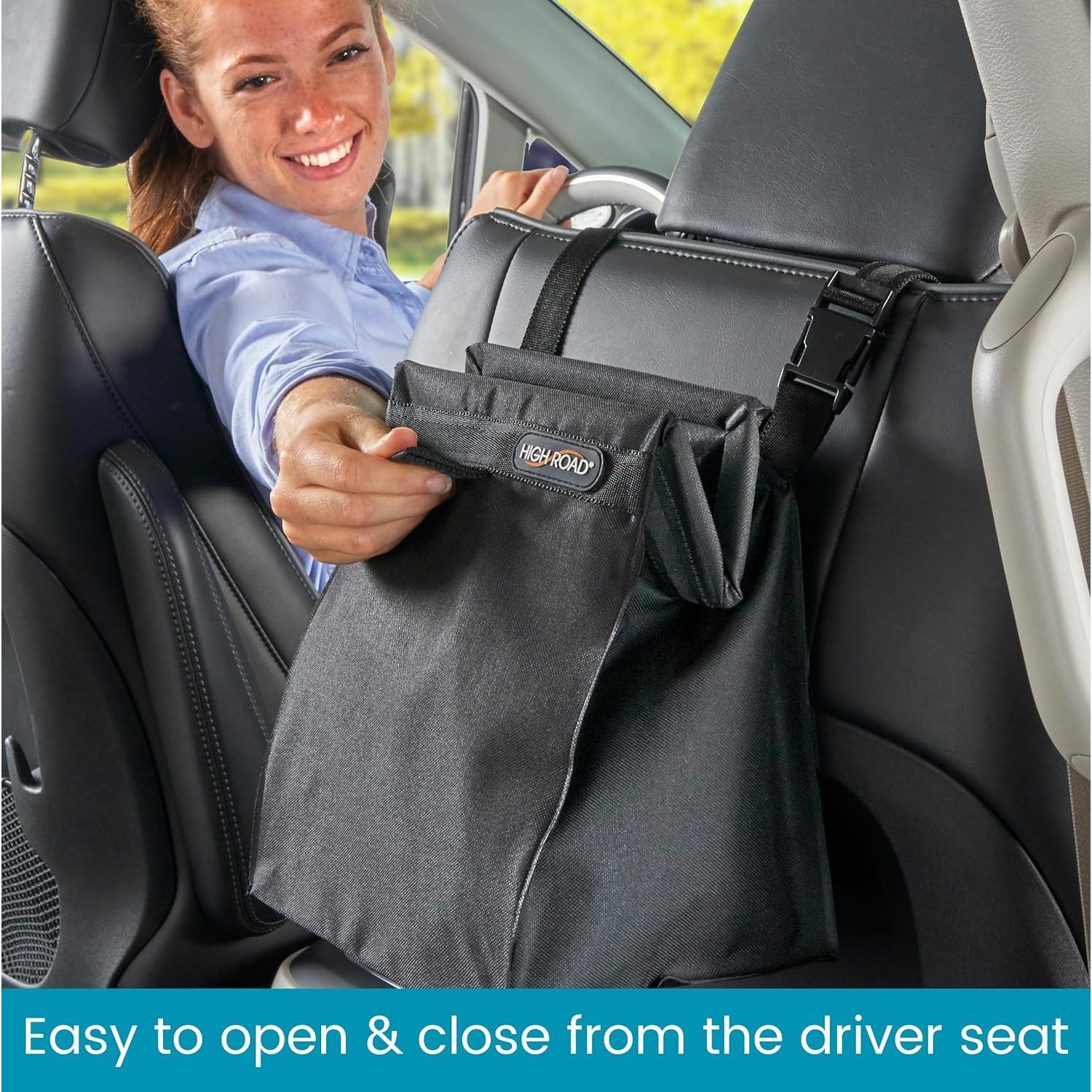 Bolsa de Basura para Auto TrashStash Impermeable 3 Galones Negro