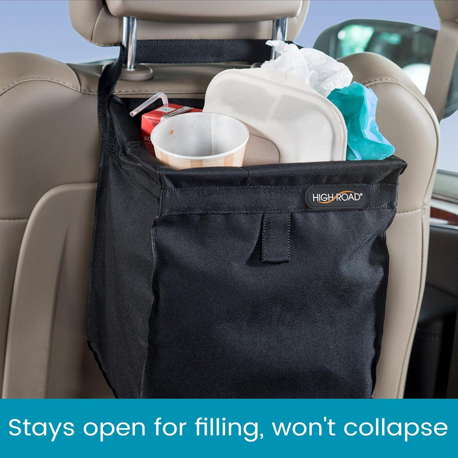 Bolsa de Basura para Auto TrashStash Impermeable 3 Galones Negro