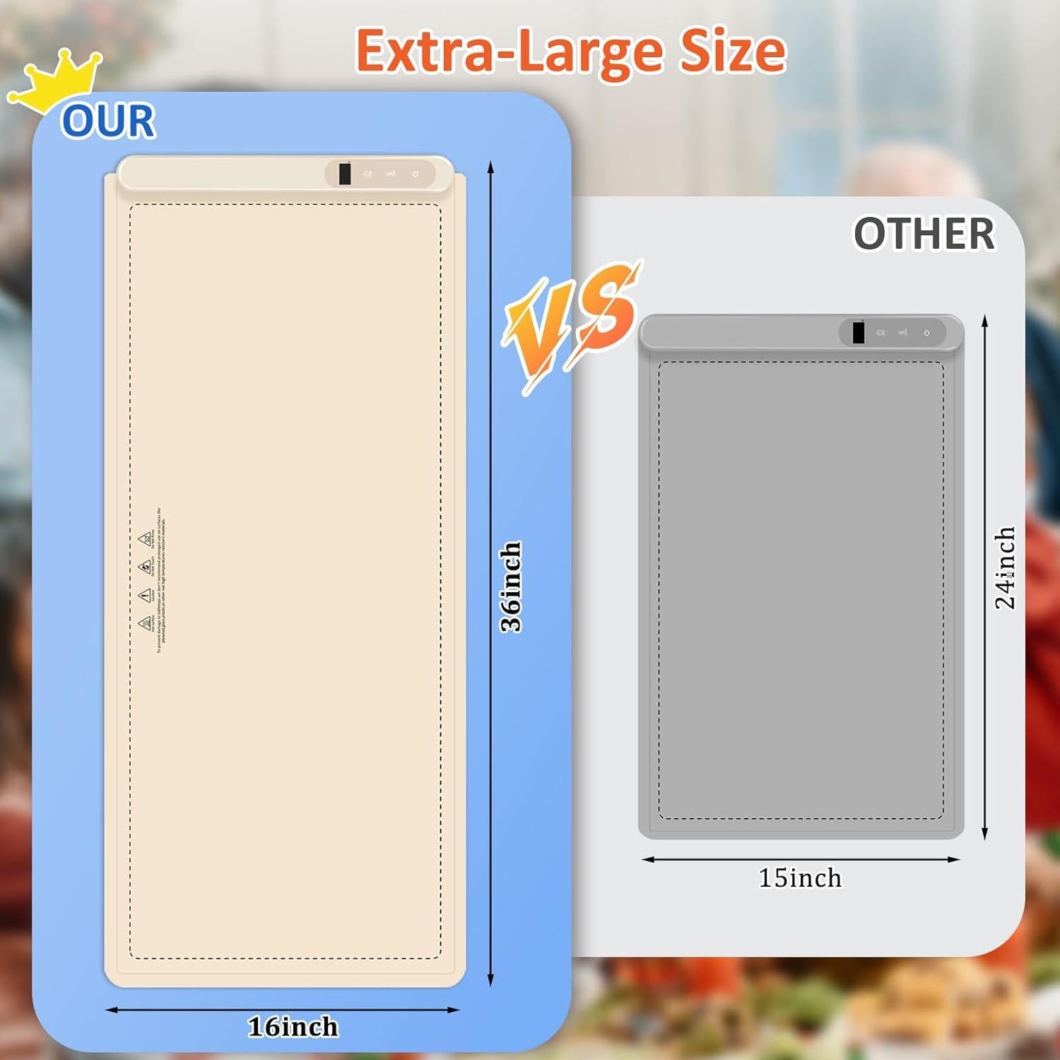 Alfombrilla Calentadora Eléctrica OcePor XXL 91.44x40.64cm Beige