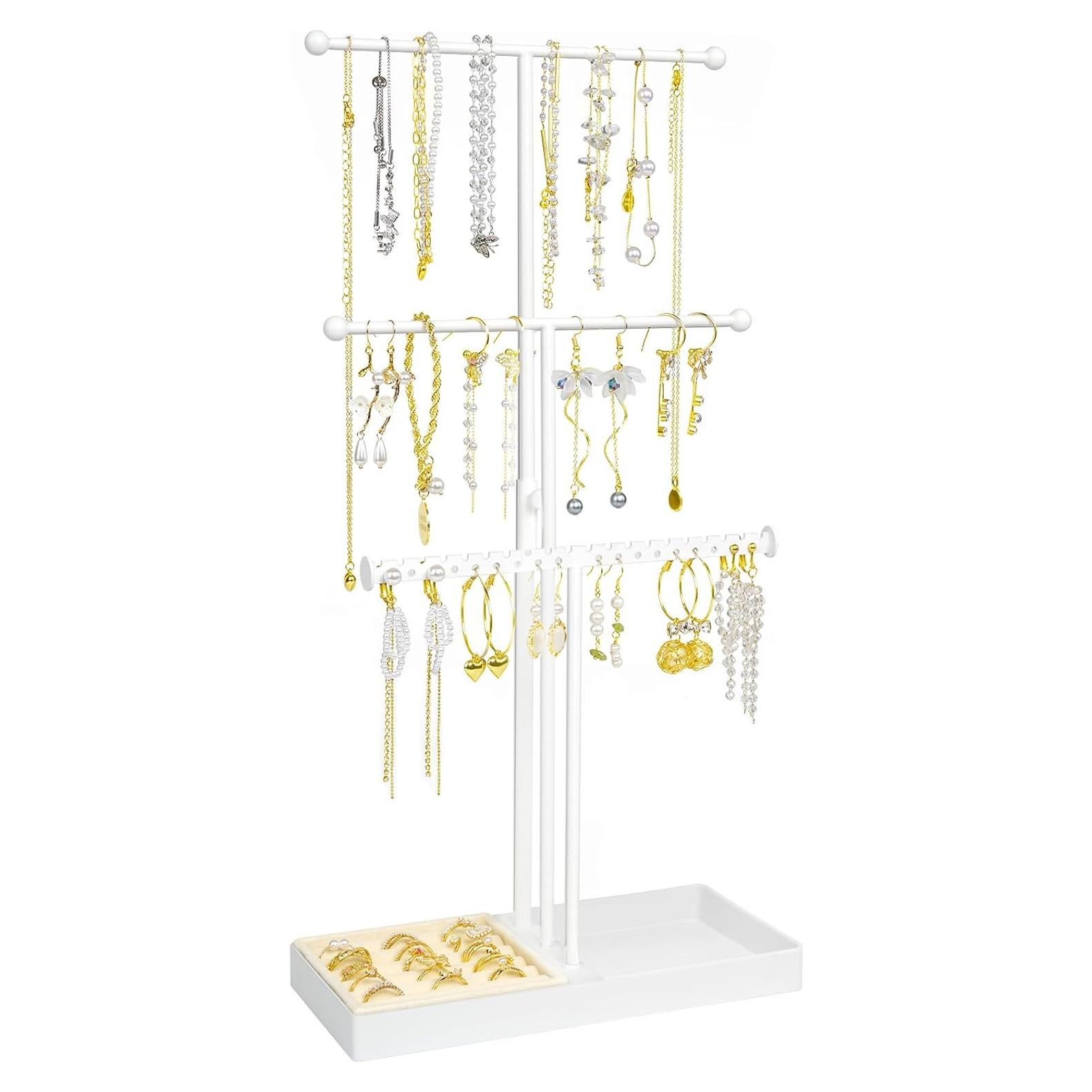 Soporte de Joyería Jenseits Beige Ajustable 3 Niveles