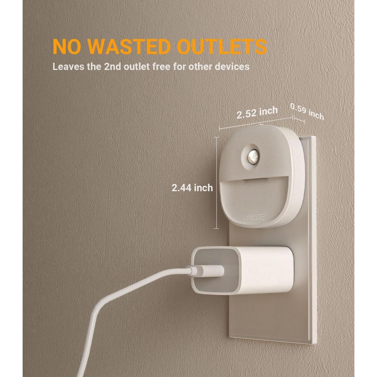 Luz Nocturna LED Lyridz con Sensor de Movimiento 1-50 lm