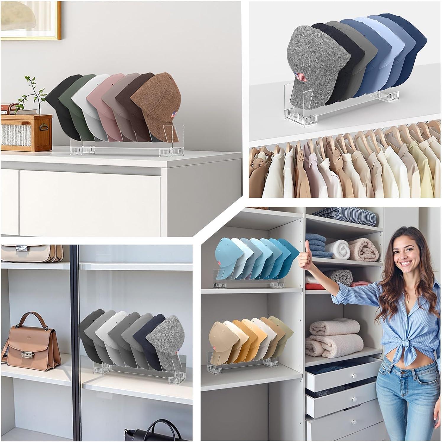 Organizador de Gorras SpaceTrove 2 Piezas Transparente