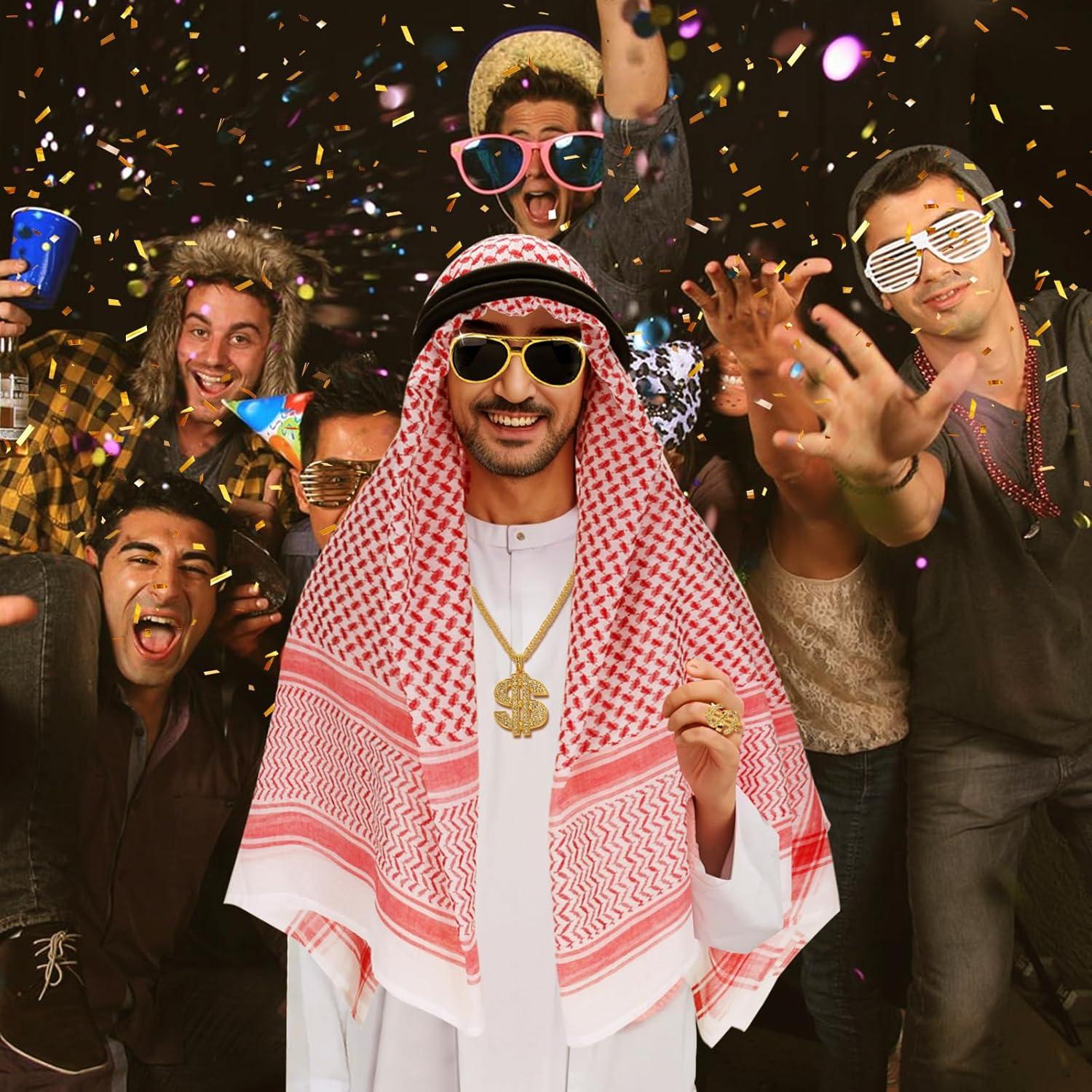 Disfraz Árabe XEPST para Hombres - 5 Piezas Accesorios