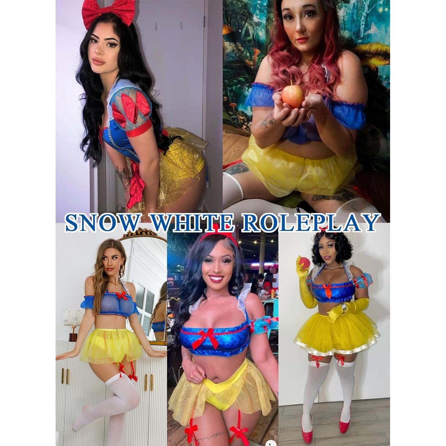 Conjunto de Lencería de Cosplay 7 Piezas para Mujeres