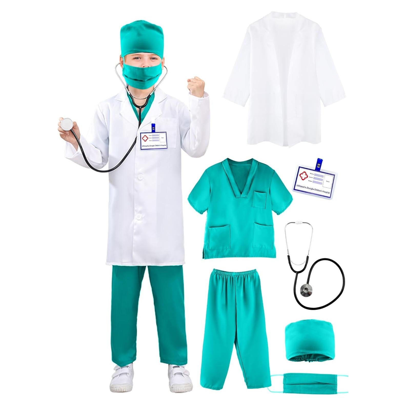 Disfraz de Doctor para Niños Puteraya 9-12 Años 7 Piezas