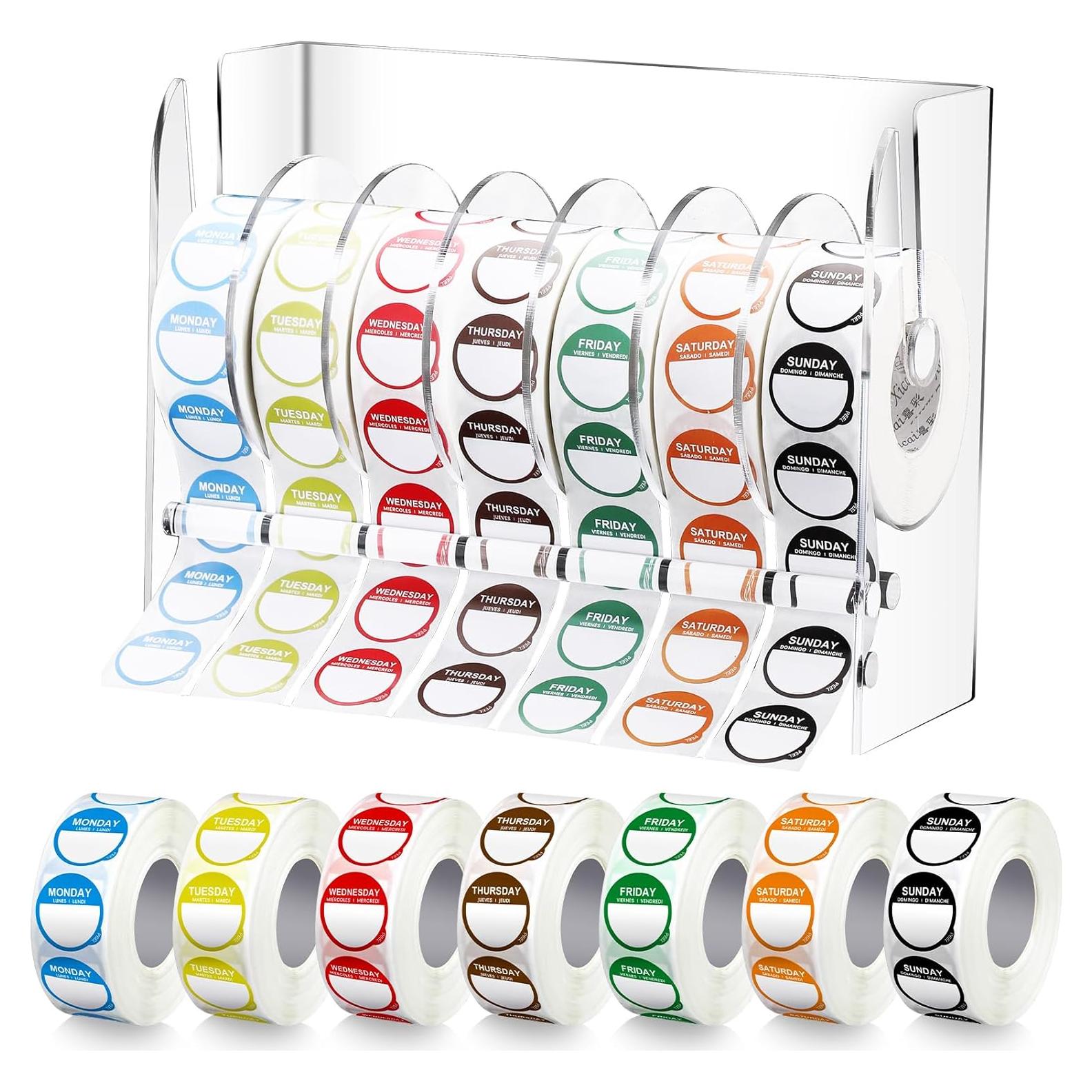 7000 Etiquetas Semanales Autoadhesivas Resurhang 2.5 cm