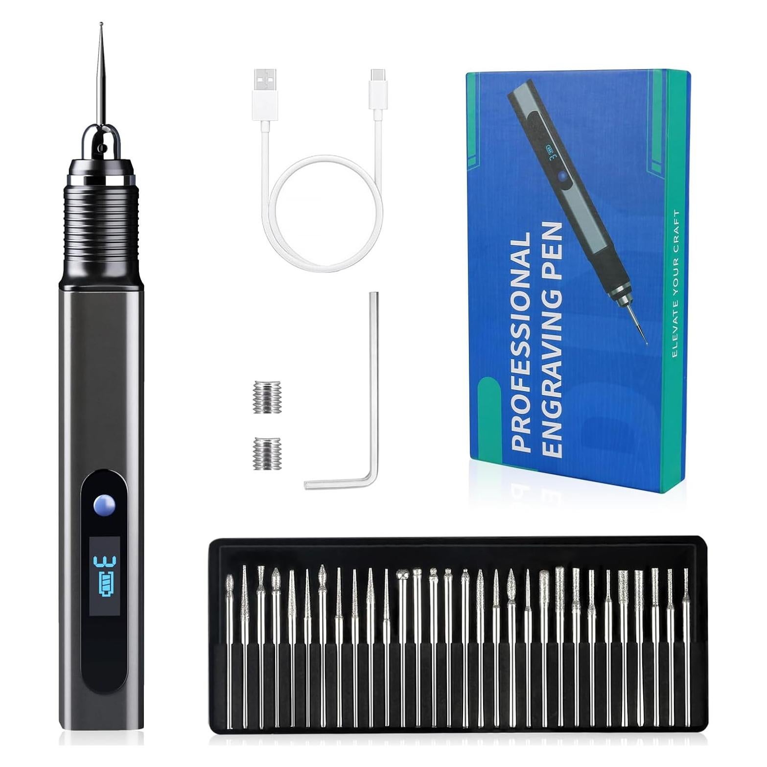 Bolígrafo de Grabado Inalámbrico Cykelith D2 30 Puntas USB