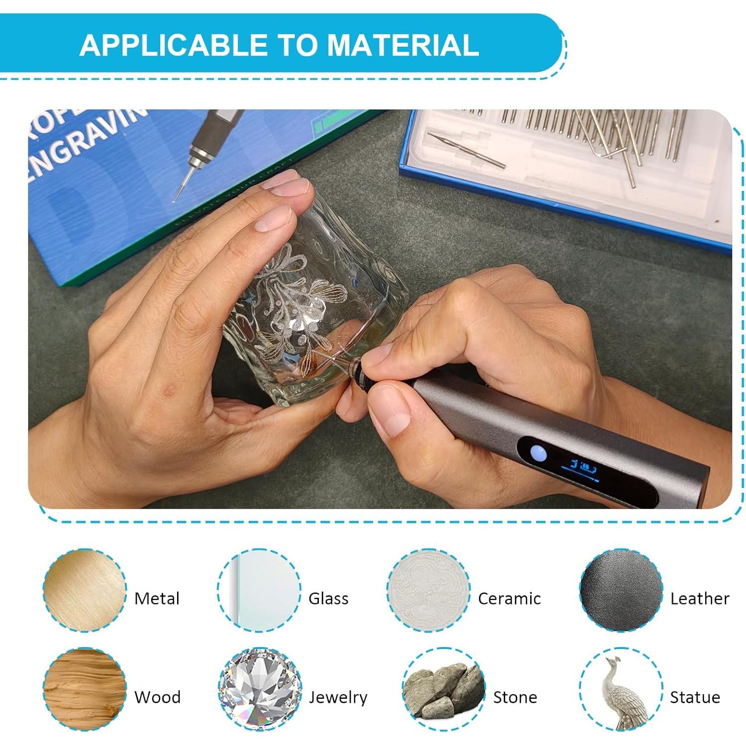 Bolígrafo de Grabado Inalámbrico Cykelith D2 30 Puntas USB