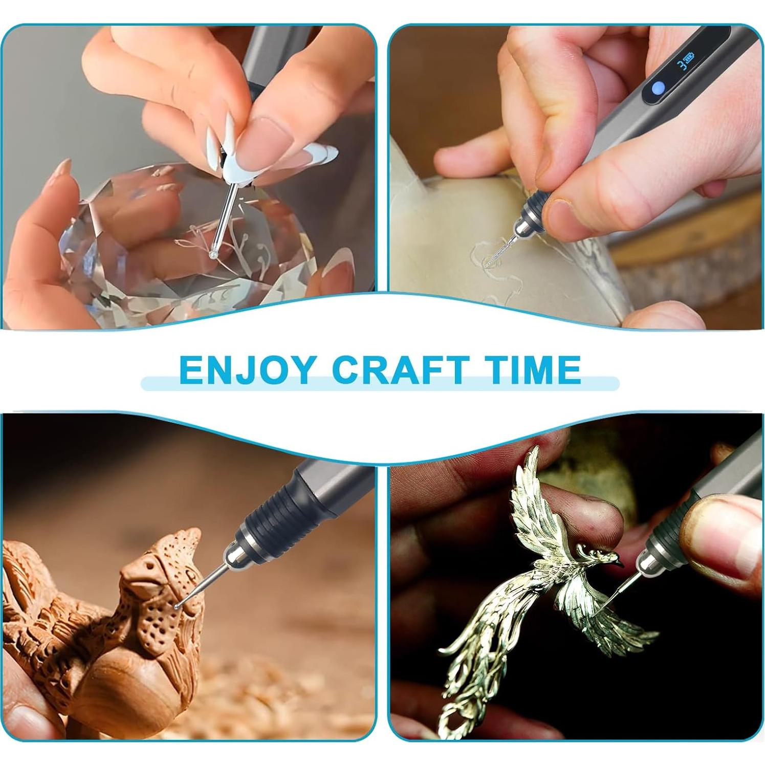 Bolígrafo de Grabado Inalámbrico Cykelith D2 30 Puntas USB