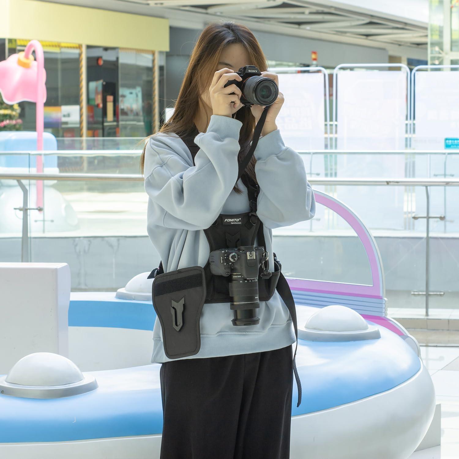 Sistema de Arnés de Pecho Doble Cámara FOMITO Negro