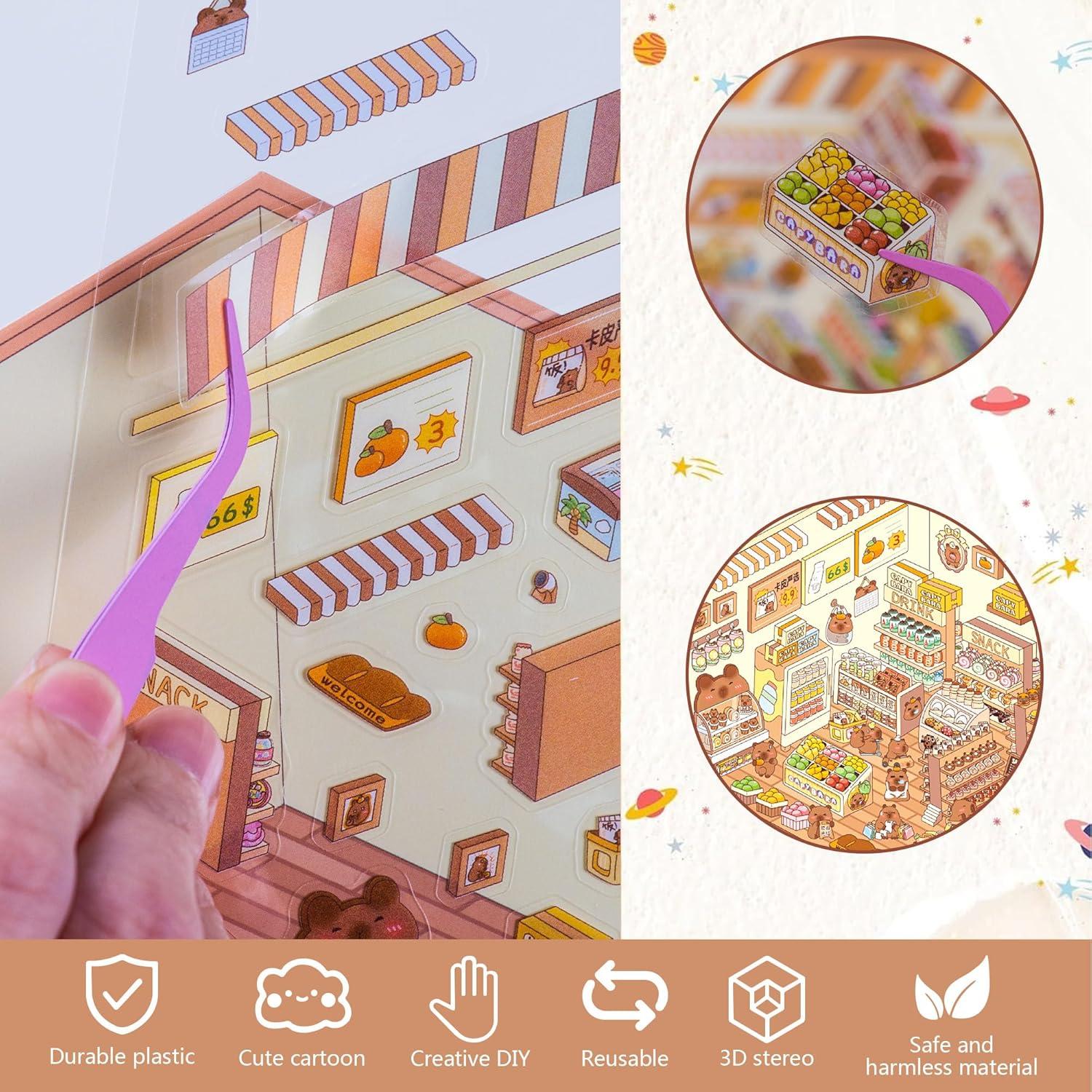 Set de 6 Stickers 3D DIY LCDGTJ para Manualidades Creativas