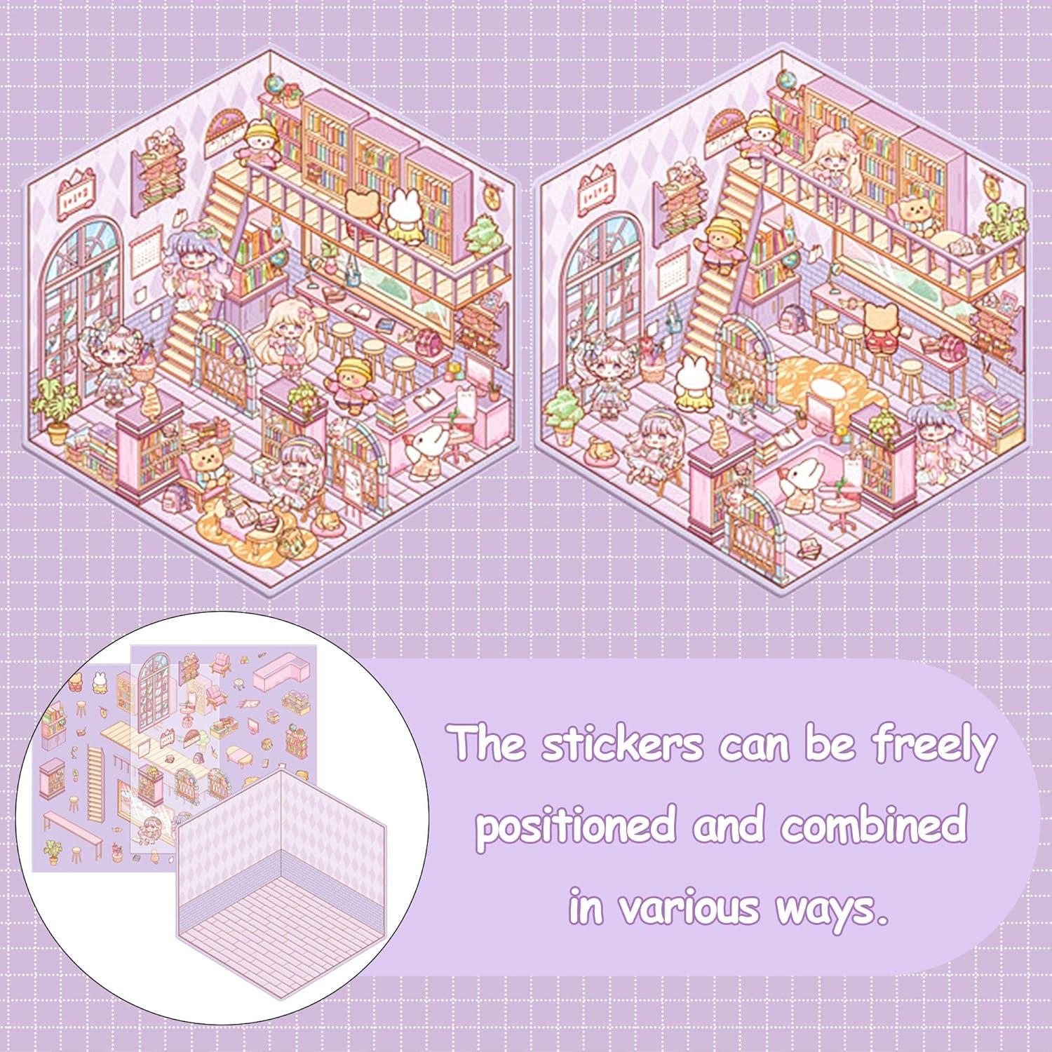 Set de 6 Stickers 3D DIY LCDGTJ para Manualidades Creativas