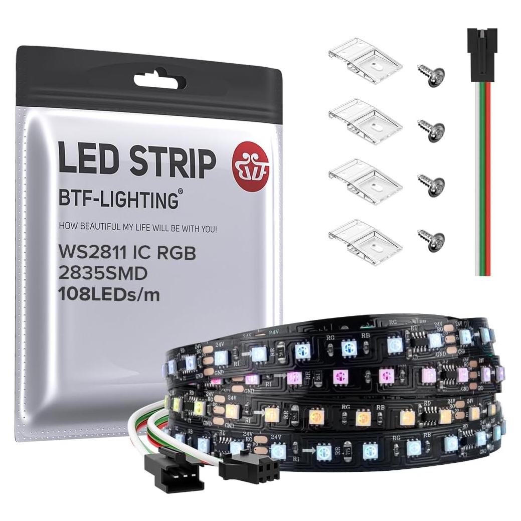 Tira LED RGB BTF-LIGHTING 9.8FT 108LED/m 24V Direccionable