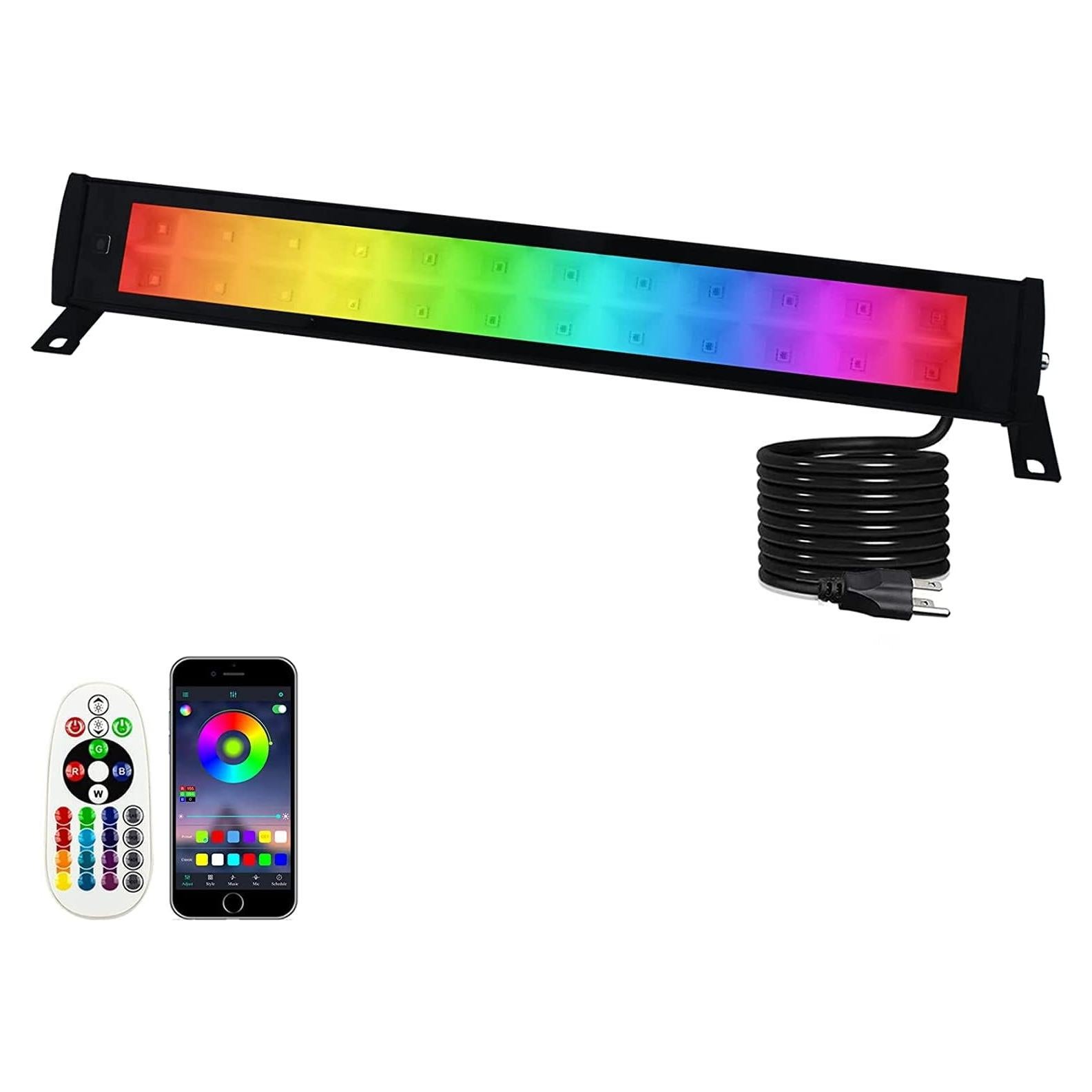 Luz de Lavado de Pared 50W RGB + Cálido Indmird IP66