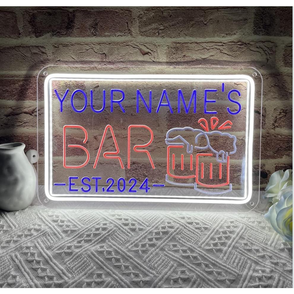 Cartel de Neón LED Personalizado 3D UOPUDSIR 25.4cm